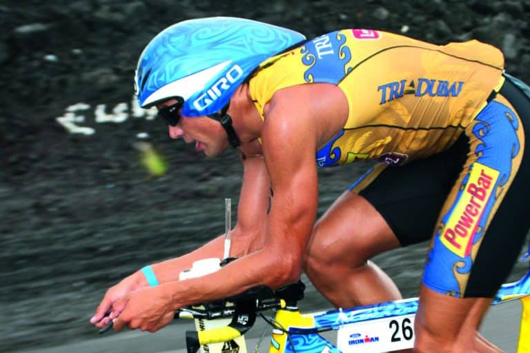Normann Stadler auf dem Rad beim Ironman Hawaii 2006