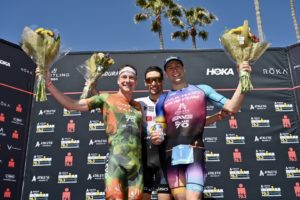 Showdowns beim Halbmarathon: Léo Bergère und Tamara Jewett gewinnen Ironman 70.3 Oceanside