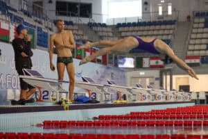 DTU-Team vor dem WM-Auftakt: Training im Schwimmpalast der Wüste