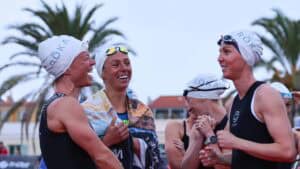 Letzter Test in der ersten Disziplin: Das Trainingsschwimmen vor der Ironman-WM