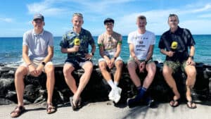 Zum ersten Mal Ironman Hawaii: Leonard Arnold, Jonas Hoffmann und Finn Große-Freese