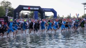 Entwicklung der Schwimmzeiten des Mainova Ironman Frankfurt: Was bringt der Neo wirklich?
