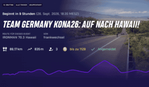 TEAM GERMANY KONA26: Live-Ride um 19 Uhr mit Rouvy